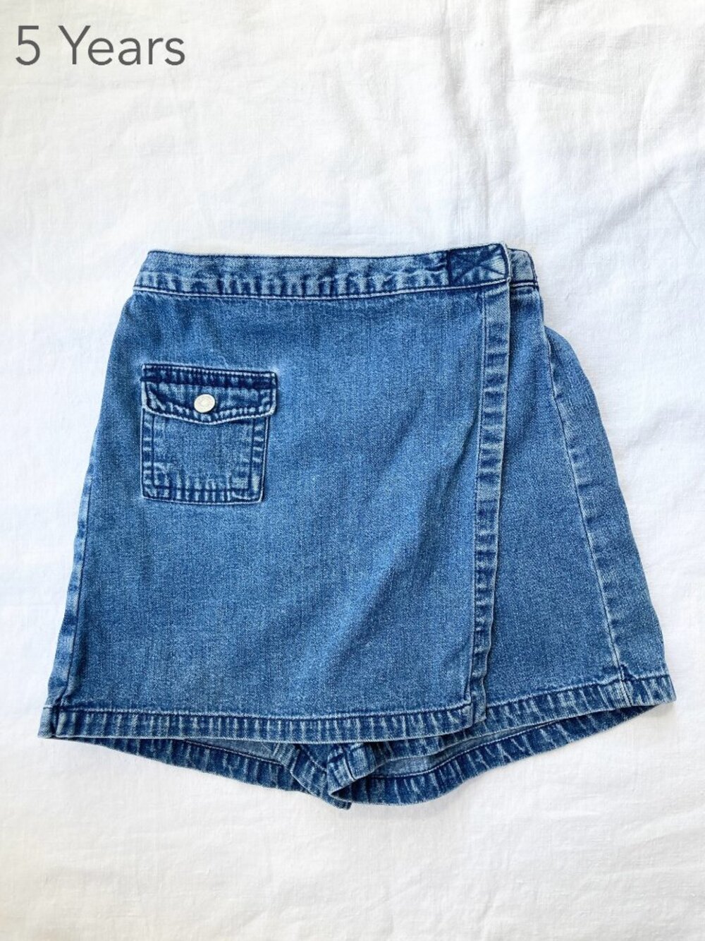GAP 5 Years Girl Kid Denim Jean Skort Shorts Mini Skirt Spring Summer Vintage